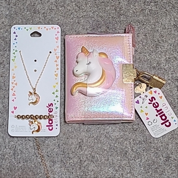 Girl's Mini Unicorn Lockable Diary & Pen W/ Matching Jewelry Set! 🩷 - Picture 12 of 16